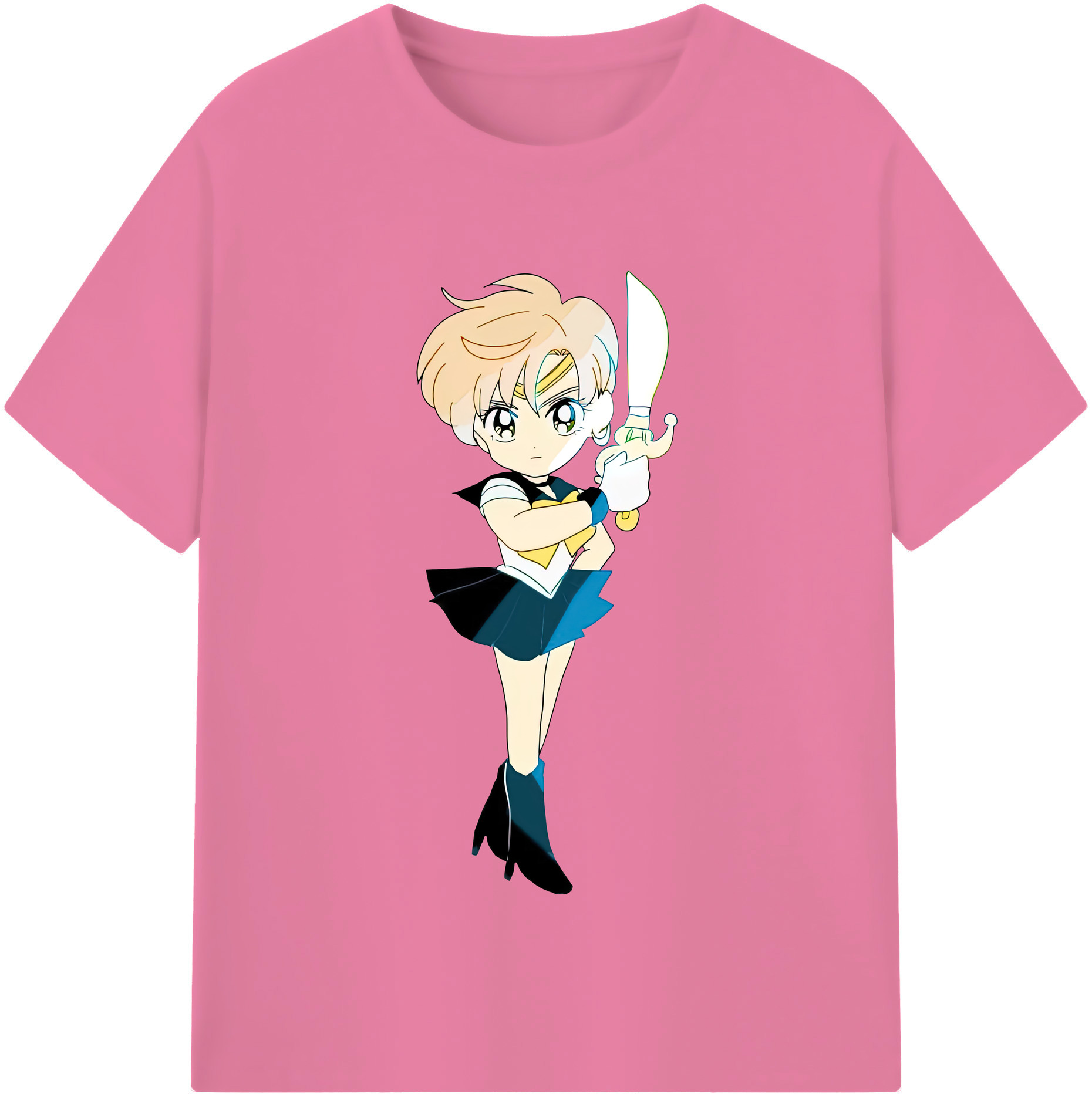 （画像用） 美少女戦士セーラームーン 天王はるか Sailor Moon Tenoh Haruka 綿100％半袖Tシャツ（フロントプリント）